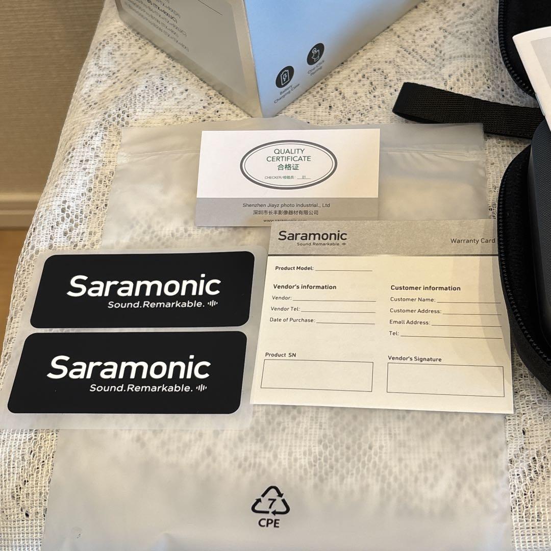 Saramonic サラモニック 2.4G超小型ワイヤレスマイクシステム 黒