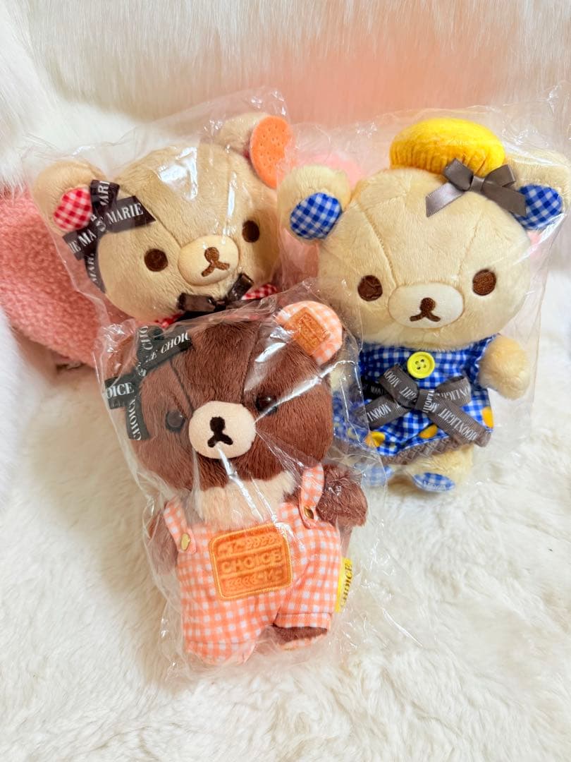 ☆ロフト限定　リラックマ　森永ビスケット　ぬいぐるみ　3種セット☆新品未開封♪