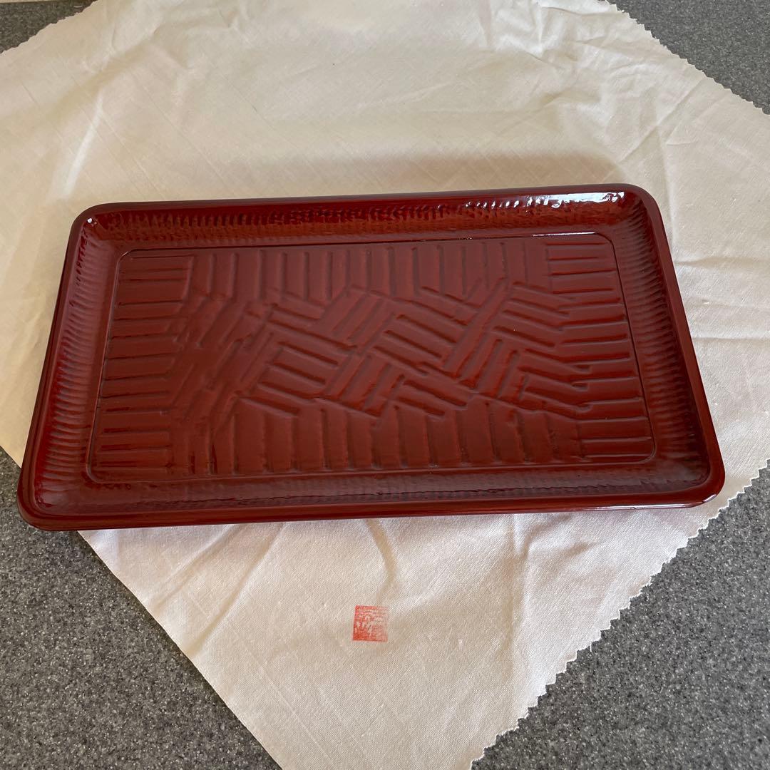 煎茶盆　　後藤盆　　木箱付き 後藤塗　　伝統工芸品