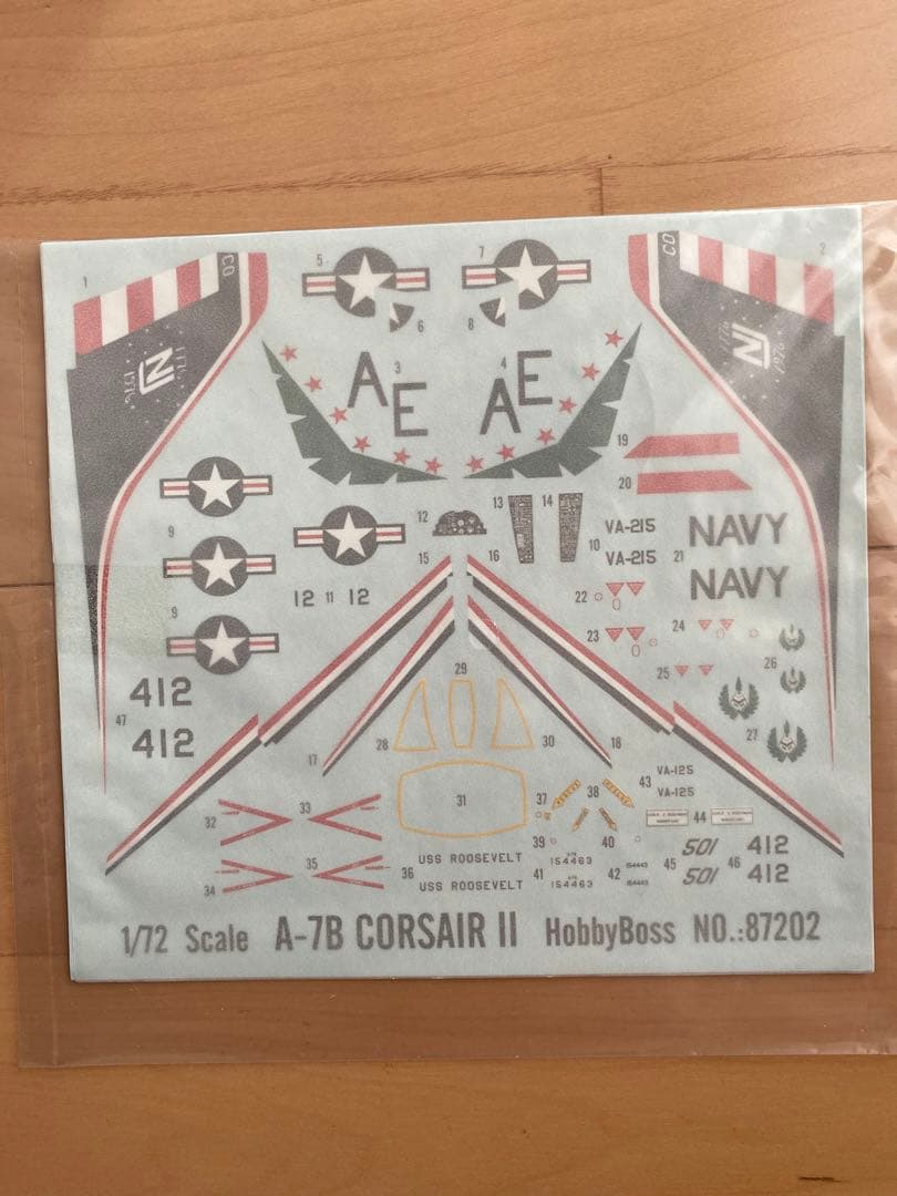 A-7コルセアII組み立てキット満足5機セット限定1名