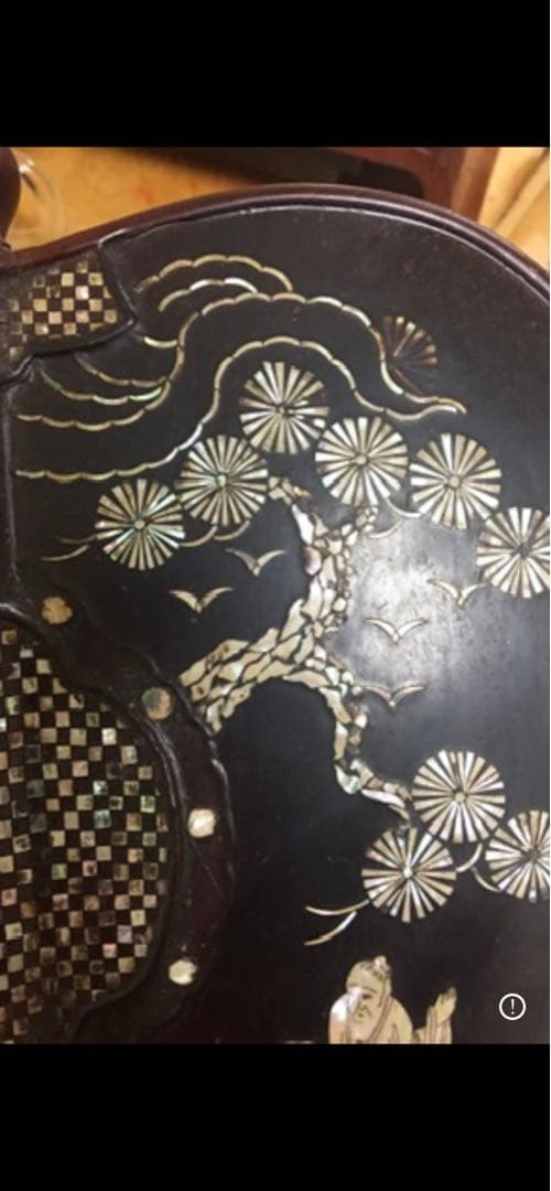 鏍鈿 漆器 人物 扇面 民国 唐物 风水 古玩