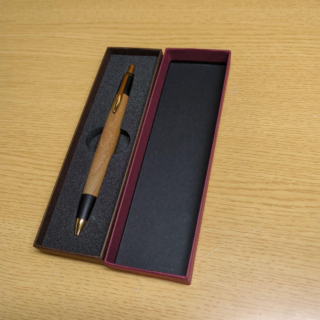 ボナンペン 欅 シャープペン 0.5mm 真鍮金具 箱付き