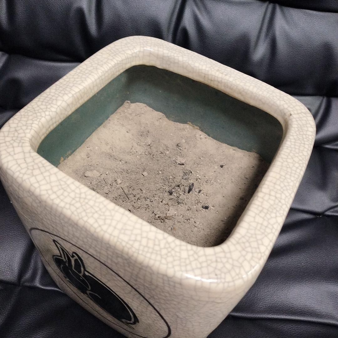 うさぎ 火鉢 骨董 兎 灰付 アンティーク