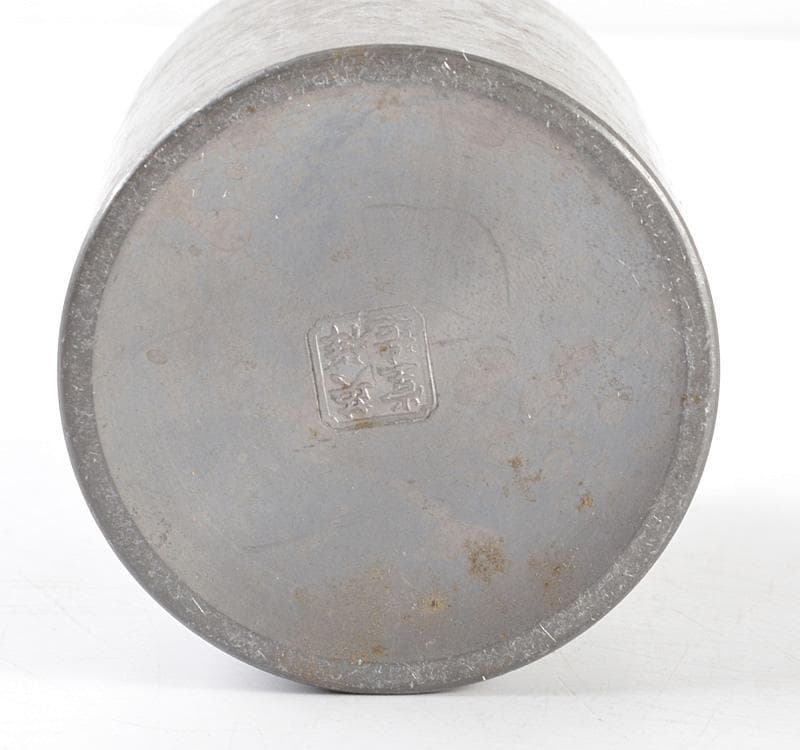 煎茶道具　英祥堂造　古錫　茶壷　茶心壷　約280g　V　R4849