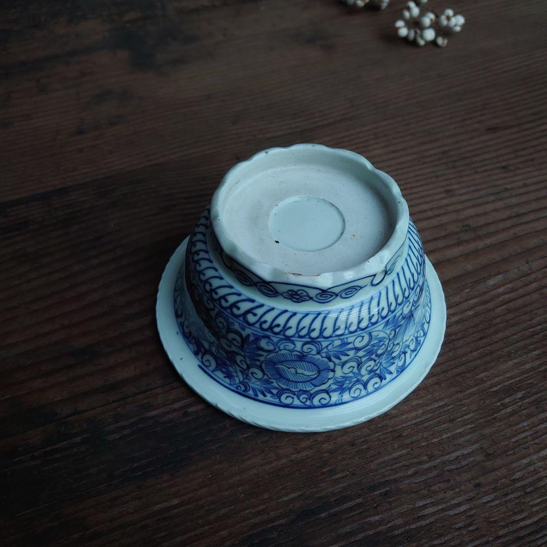 【ご成約】古染付 菊割文 手塩皿と 骨董の器 おまとめ