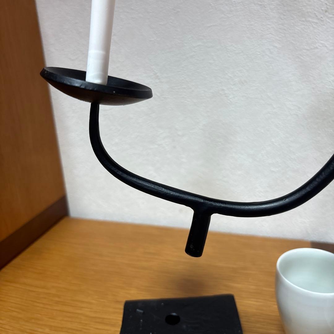 鍛治工房弘光 花あかり　鉄燭台 キャンドルホルダー 和ろうそく　鉄燭台　花器