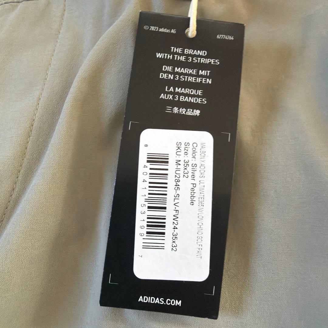 malbon adidas コラボ　ナイロンチノパンツ　ゴルフ