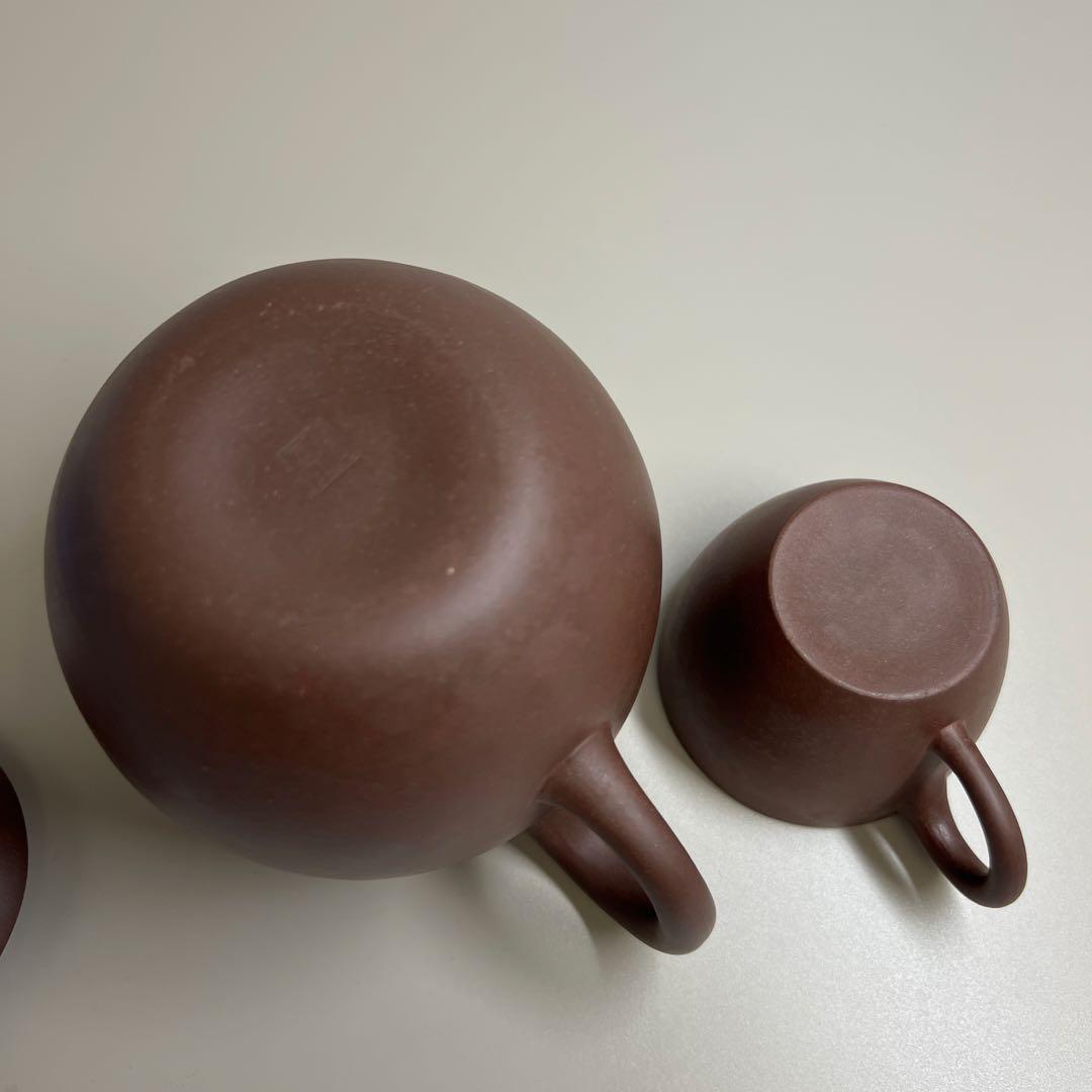 中国宣興　朱泥茶器セット2点　東Y7-1224①タウル