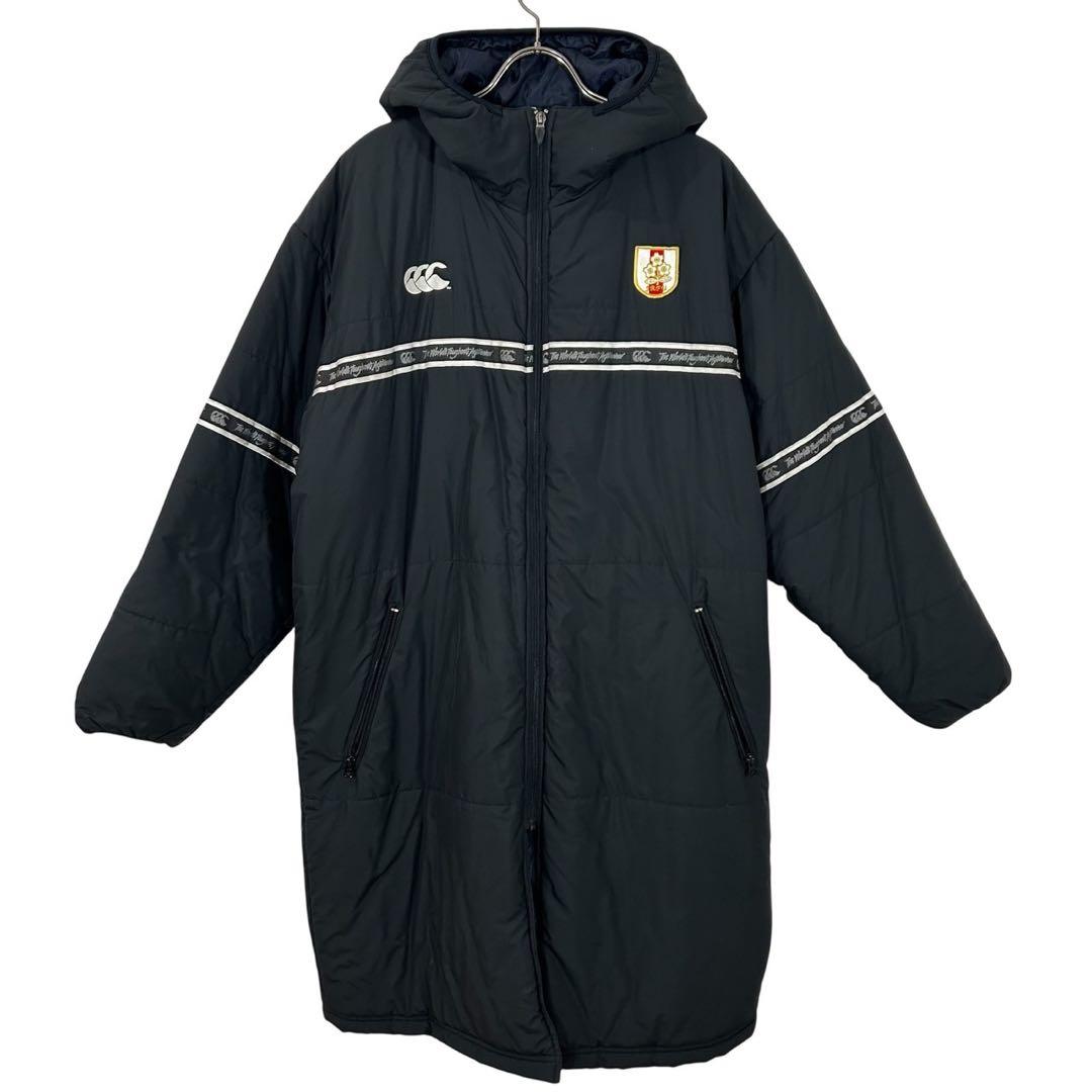 カンタベリー ベンチコート L 中綿 ロング 黒 ラグビー 日本製