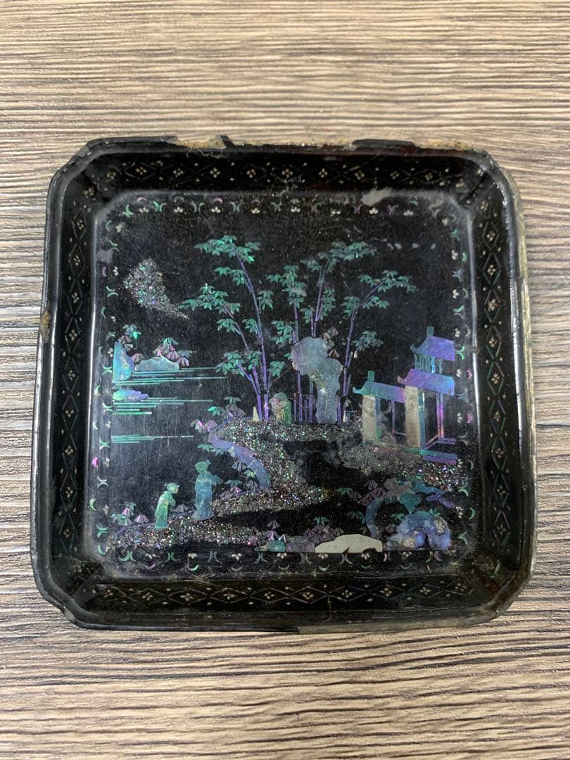 琉球 17〜18世紀 螺鈿 角皿６枚セット