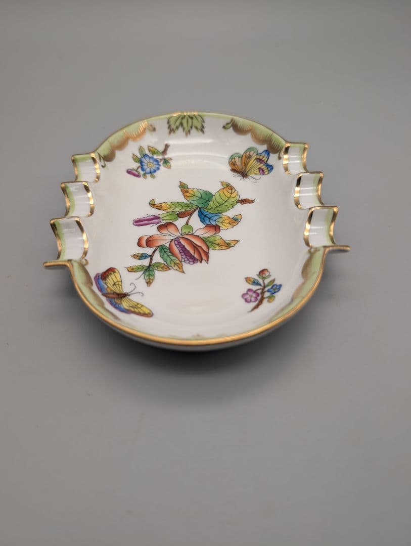 ヘレンド　ヴィクトリアブーケ　灰皿　アッシュトレイ　小物入れ　小皿