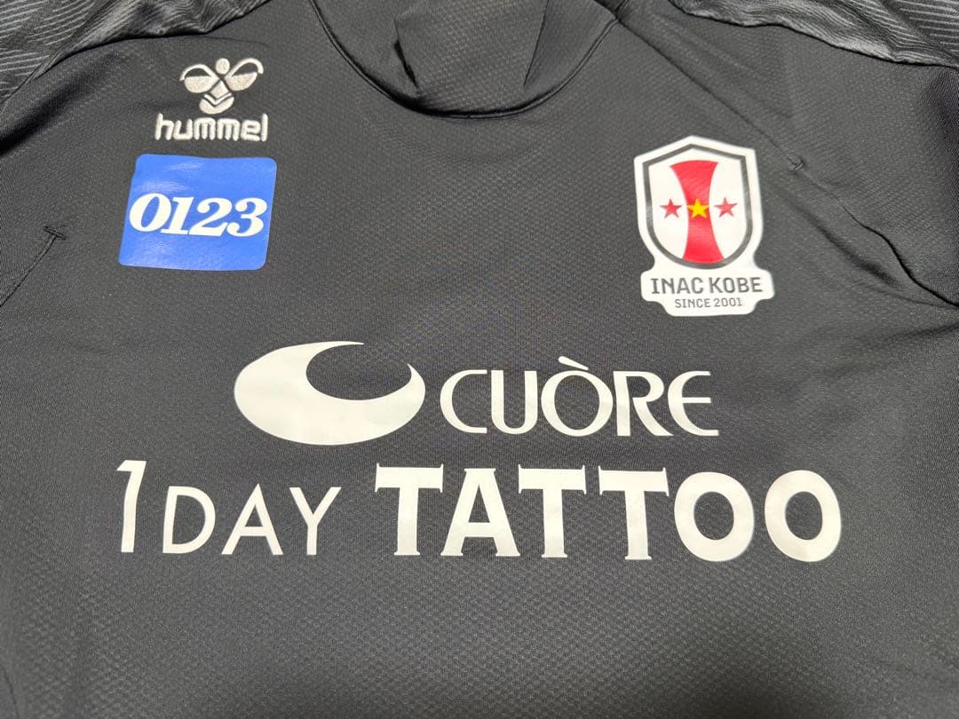 支給品 INAC神戸 hummel 長袖シャツ Sサイズ 黒