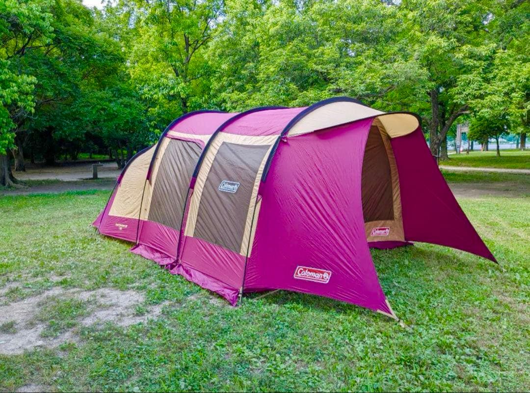 【極美品】コールマンテント トンネル2ルームハウスLDX バーガンディ