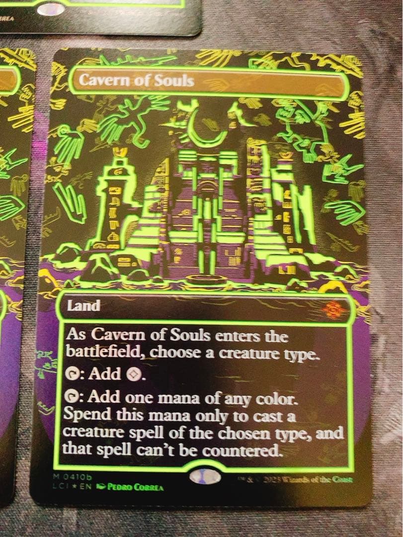 【foil】魂の洞窟　ネオンインク　英語　黄色　3枚セット