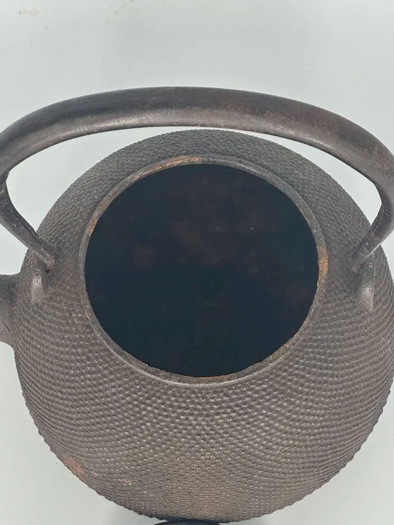 「セール中！」　龍文堂　鉄瓶　時代物　煎茶道具　南部鉄瓶　宝珠型