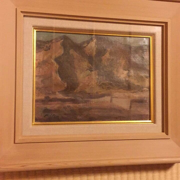 【真作】「希少」絵画 油彩 伊谷賢蔵(風景) 伊谷レッド