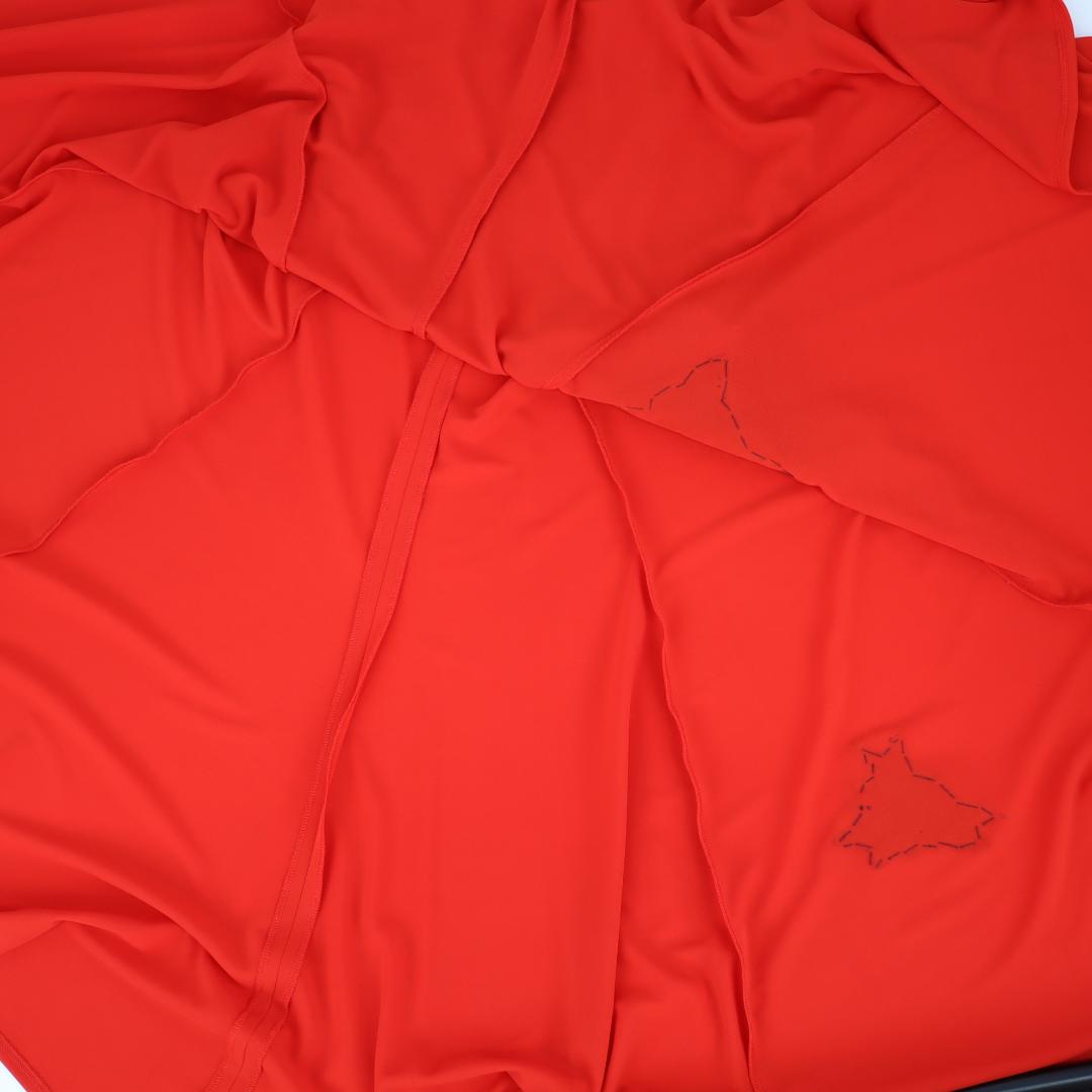 【美品社交ダンス衣装】豪華ラインストーン花装飾 サンヨシムラ ブラウス スカート