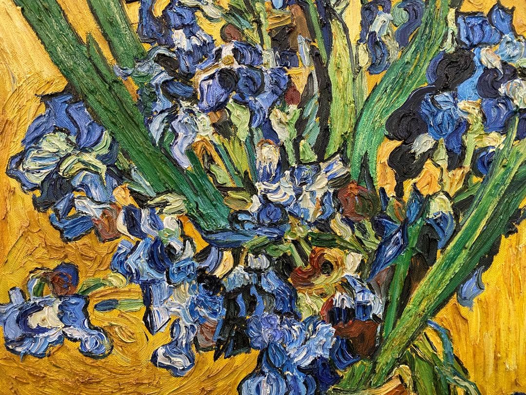 フィンセント・ファン・ゴッホ『アイリス』複製画　手描き　摸写⑫　F12