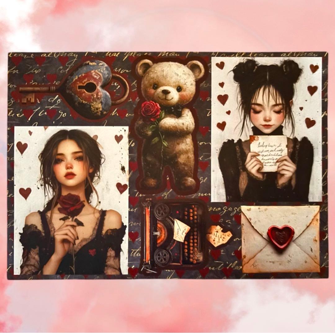 【an-2】 antennna様　素材シート　コラージュシート　デザインペーパー