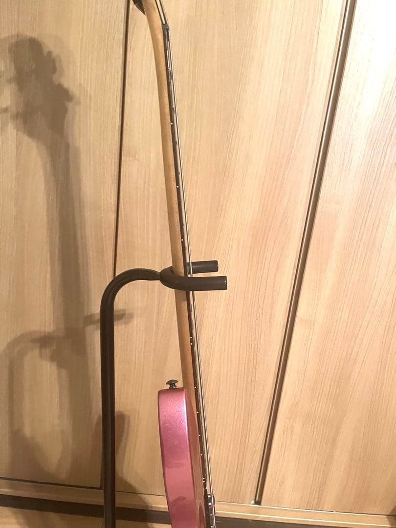 Aria Pro II エレキベース ピンク 4弦 ソフトケース付き／現状品