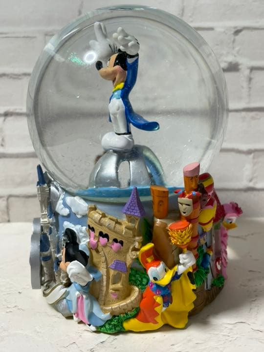 ディズニー20周年　ミッキー　スノーグローブ・スノードーム・フィギュア・置物