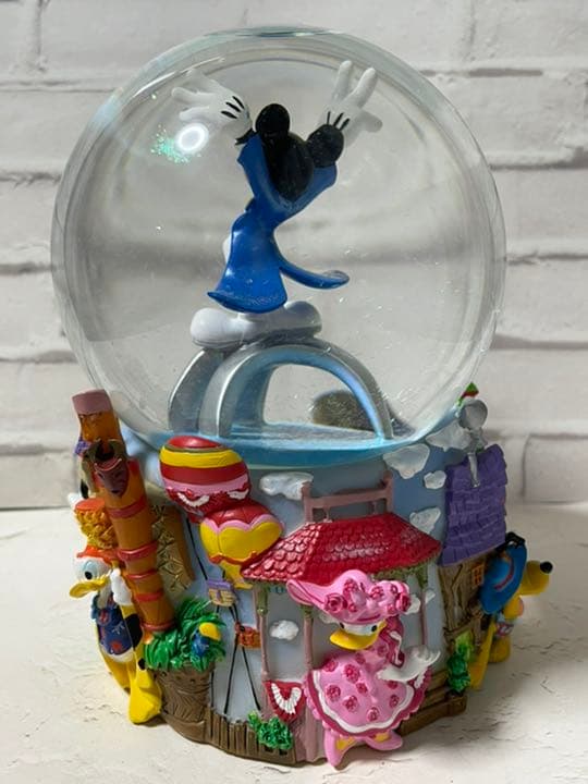ディズニー20周年　ミッキー　スノーグローブ・スノードーム・フィギュア・置物