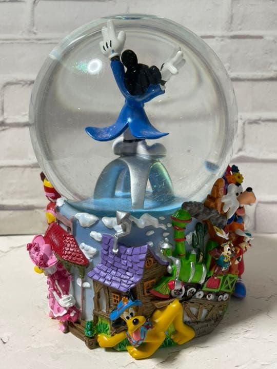 ディズニー20周年　ミッキー　スノーグローブ・スノードーム・フィギュア・置物