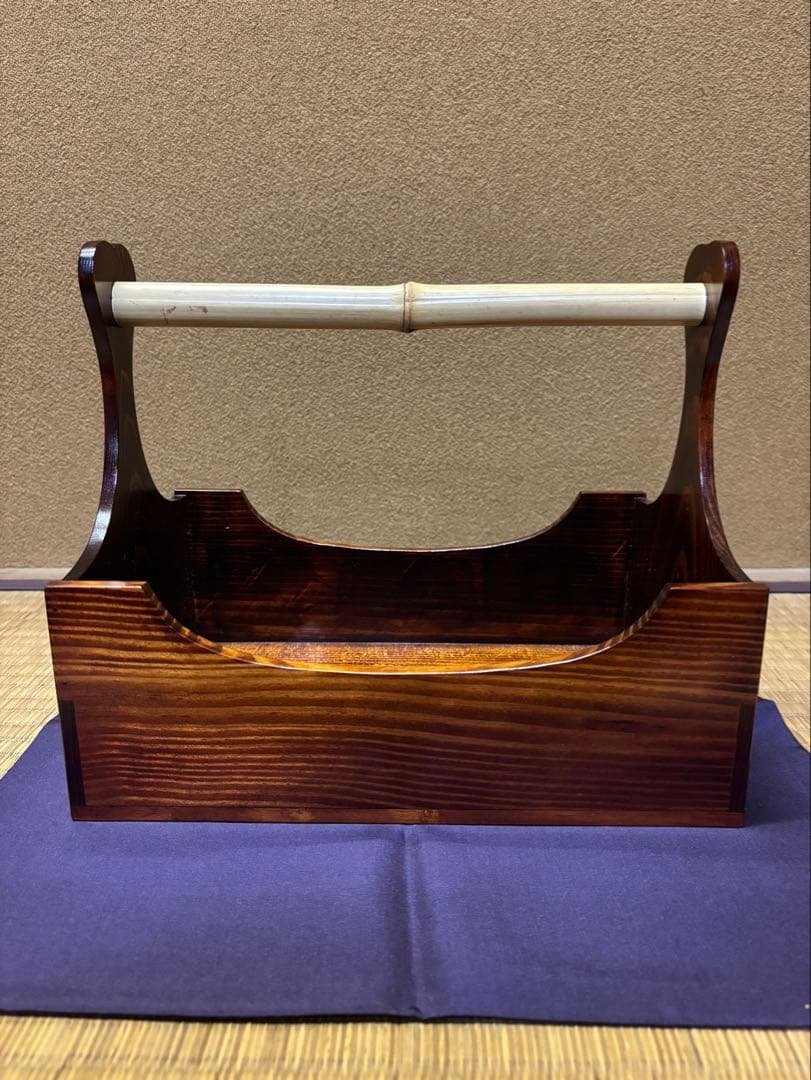 惺斎　好　松手付莨盆　秀斎作　茶道具　表千家