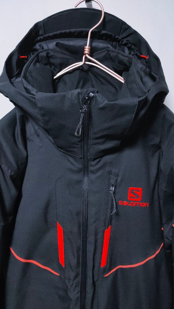 【サロモン SALOMON】スキーウェア 保温 ブラック メンズL