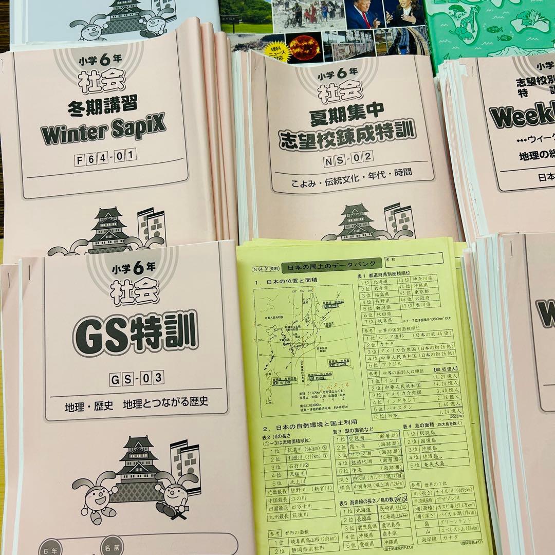 ㉔み　サピックス　SAPIX 社会全般　フルセット　苦手科目克服　重要教材‼️