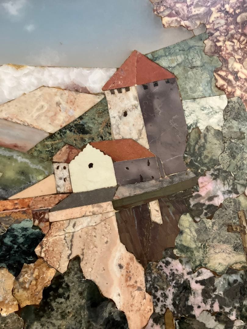 イタリア製 モザイク画 C. Vannini 直筆サイン入り 真作