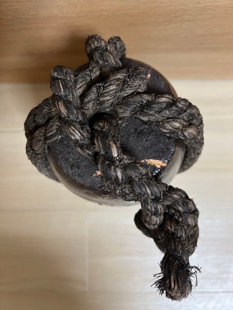 蛸壺 壷 花入 花器 花瓶 陶器 焼物 民藝 時代品 古道具 漁具 古美術 藁縄