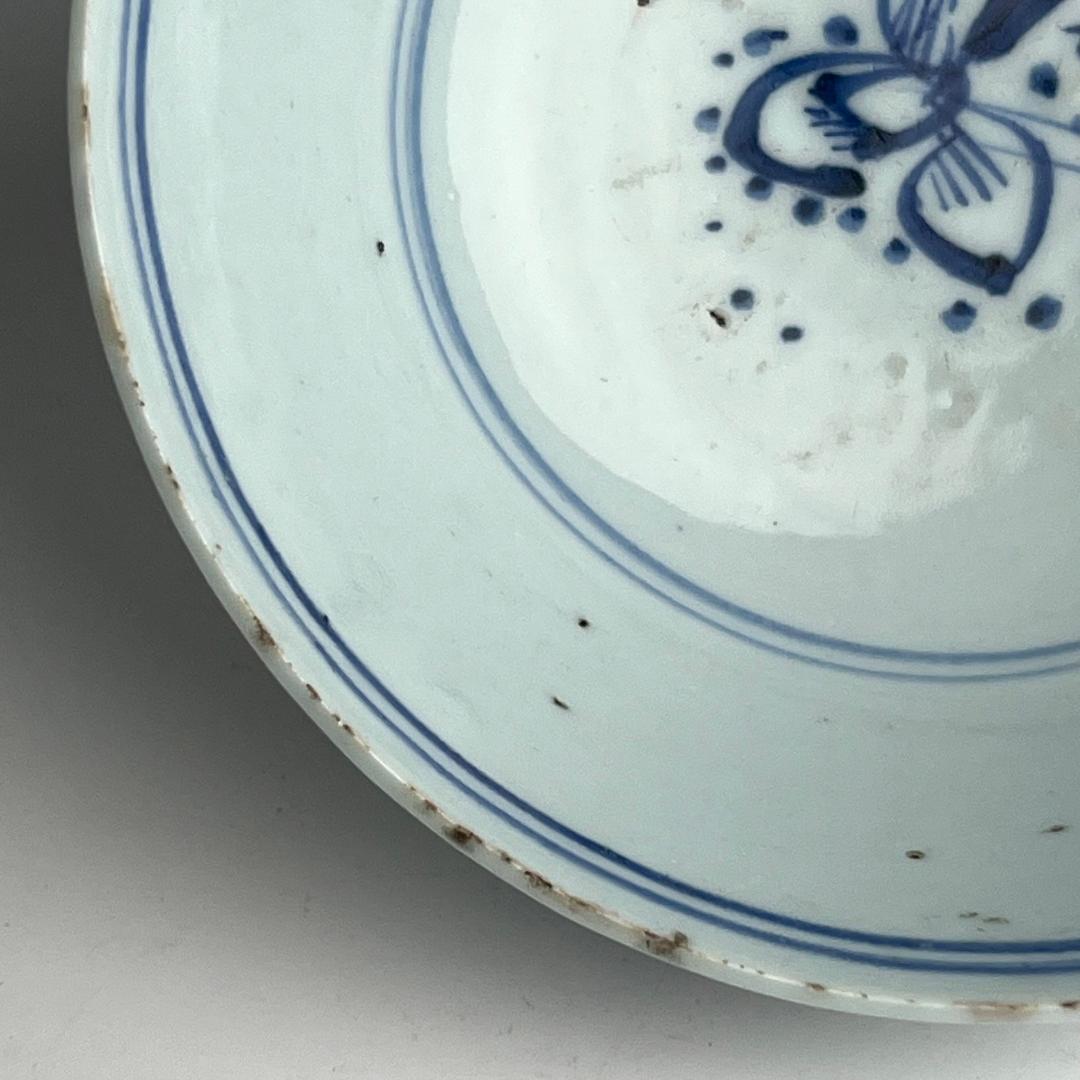 古染付 文章星菓子器 鉢 明時代 中国古玩 中国美術 唐物骨董 A850