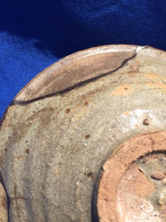 古唐津 古絵唐津の小皿 海老の図柄はあまりない桃山時代