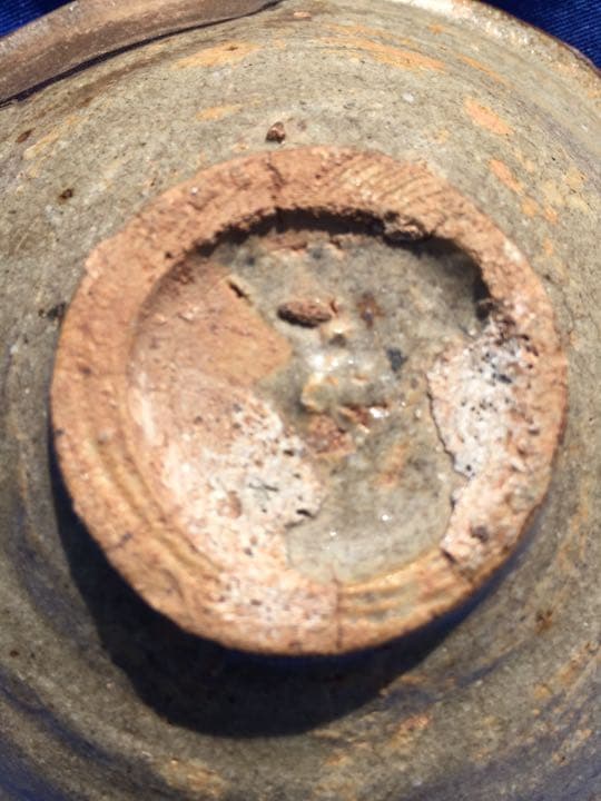 古唐津 古絵唐津の小皿 海老の図柄はあまりない桃山時代