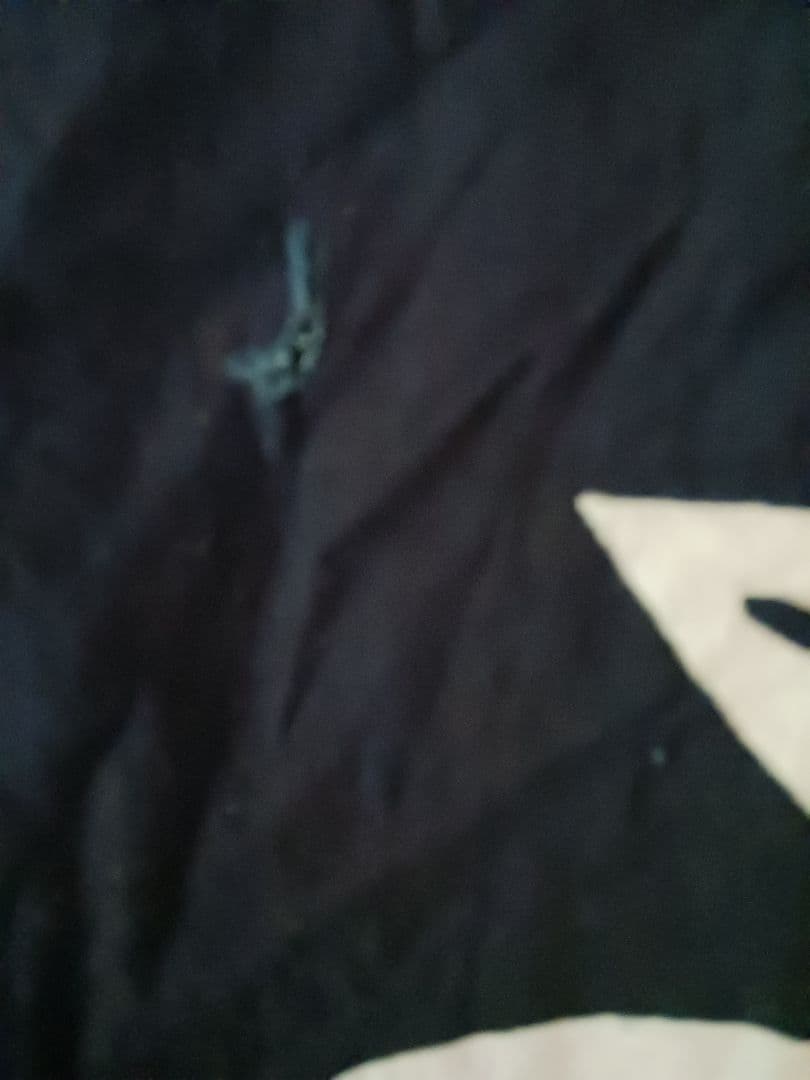 古布　夜着　綿　藍染　筒描き　家紋　鶴松　一枚