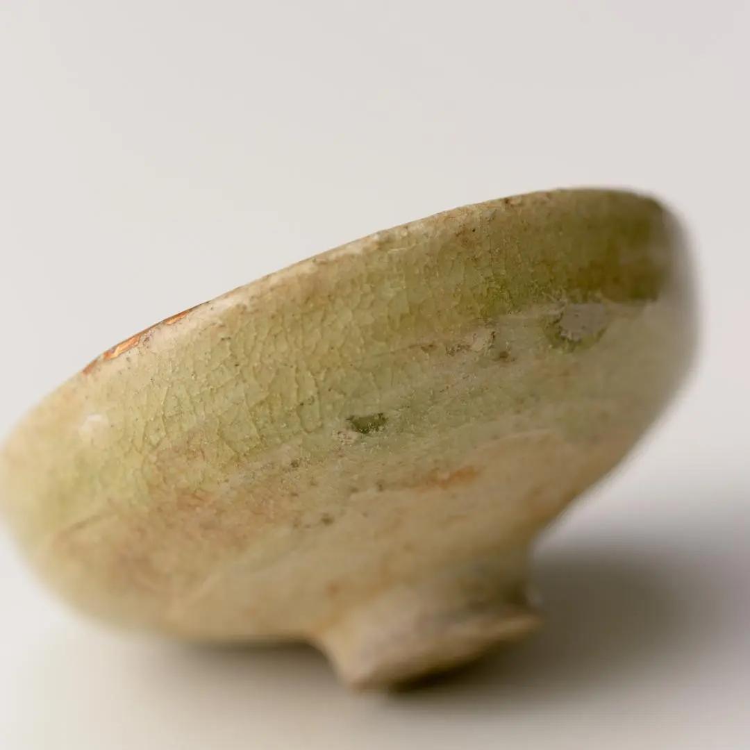 ◆137◆　江戸時代　古黄瀬戸盃　骨董品　発掘品　ぐい吞み ,希少