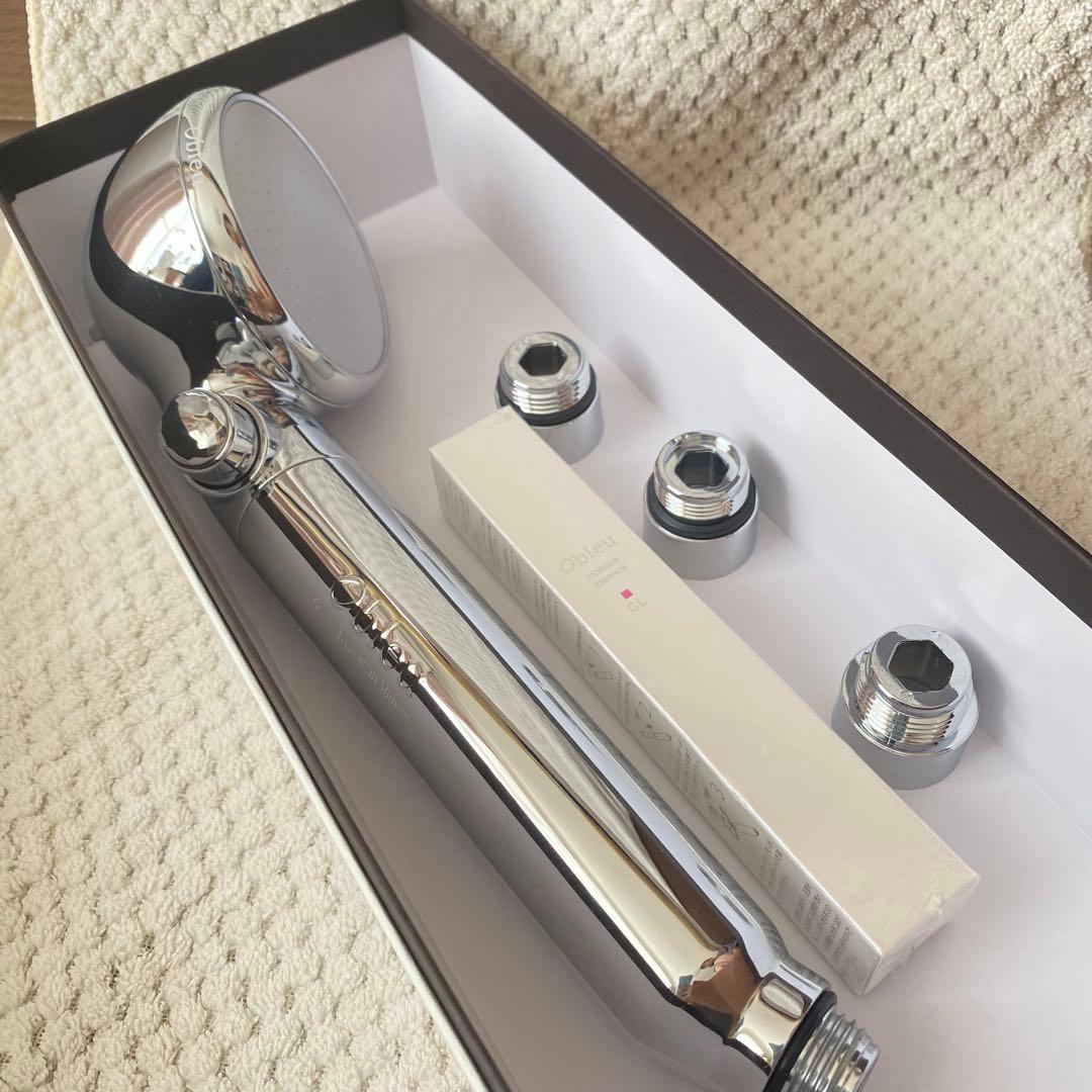 限定価格【かなり美品】【Obleu】シャワーヘッド 未使用コスメカートリッジ付