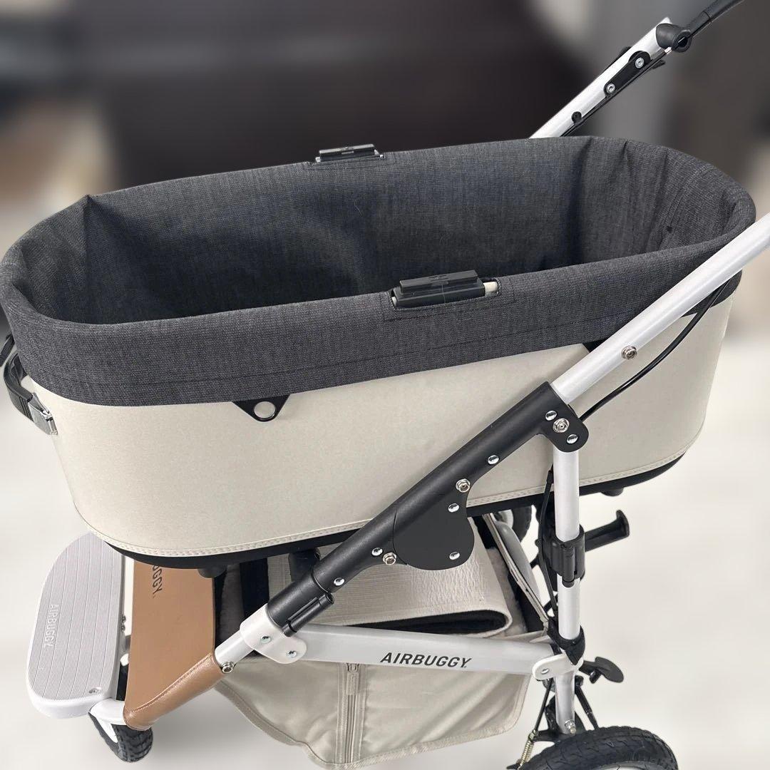 エアバギートーム3 コットカバー(ラージサイズ)デニム×ボア　黒系　2点セット