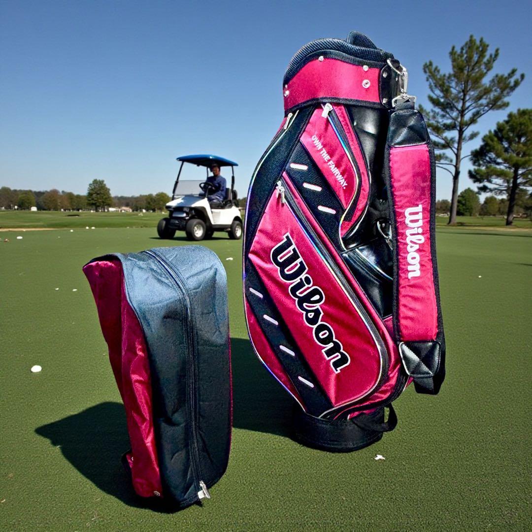 Wilson ウィルソン 9型 キャディバッグ タグ付き未使用 赤黒