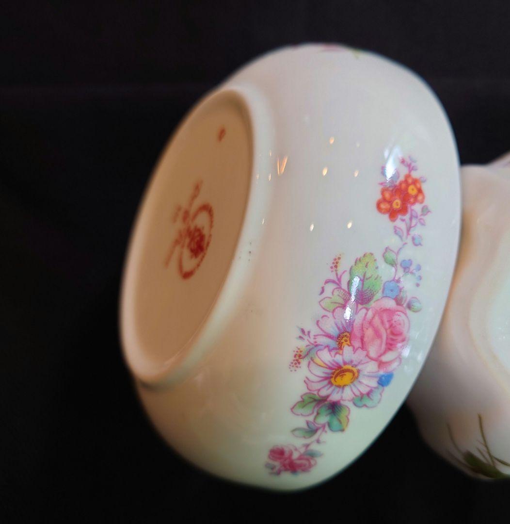 ロイヤル・クラウンダービー　ボーンチャイナ　ティストレーナー＆ミルクポット