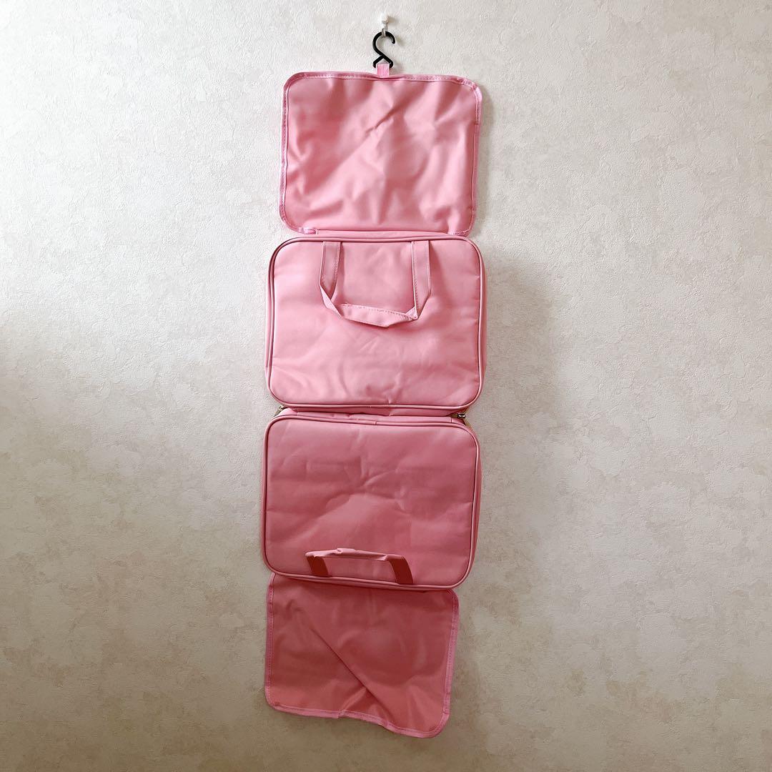 ハンギングトラベルトイレタリーバッグ 防水 トラベルボトル付き 吊り下げ式