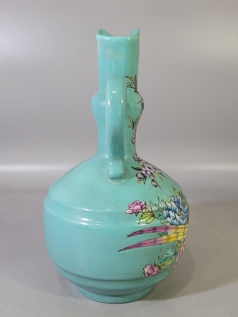 中国 色絵花模様 瓶 DT719