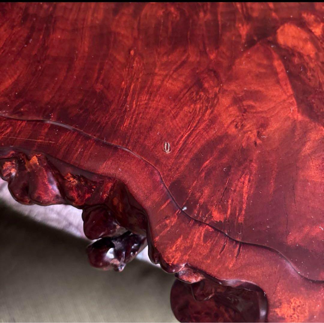 木製 不規則形座卓 大きめオーバルテーブル 極厚天板