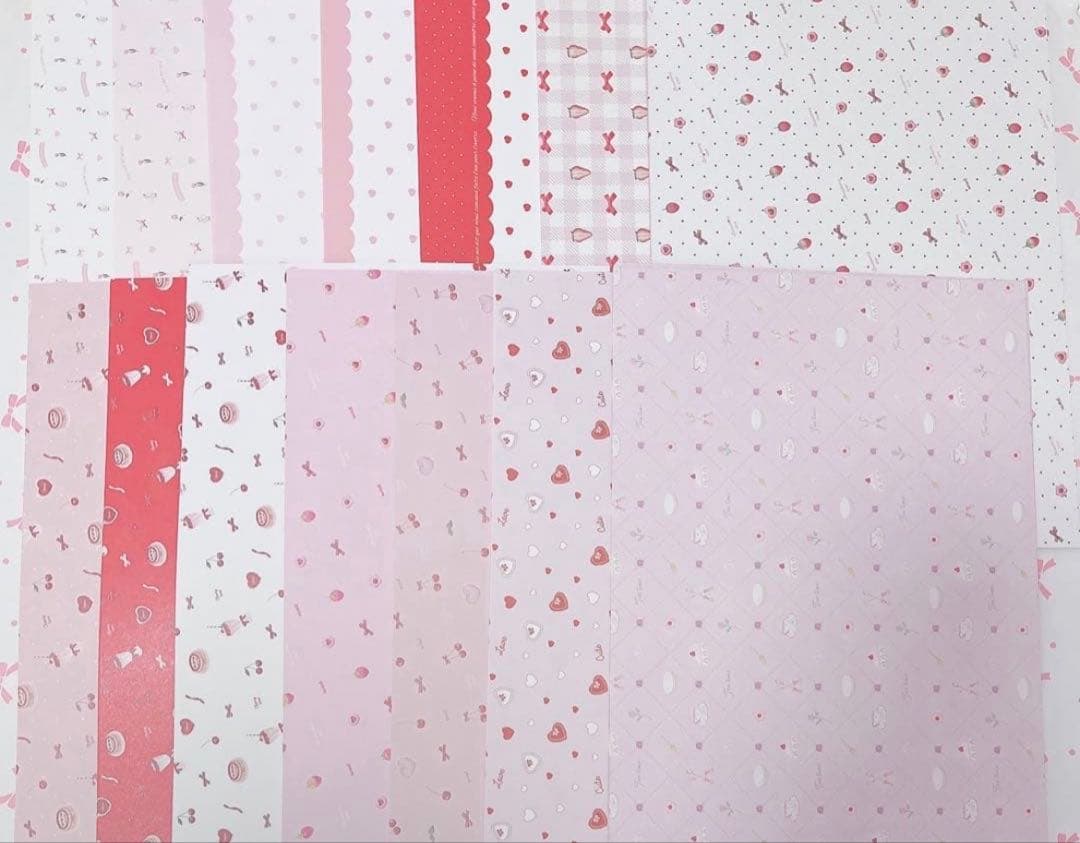 包装紙セット ピンク 赤 多柄