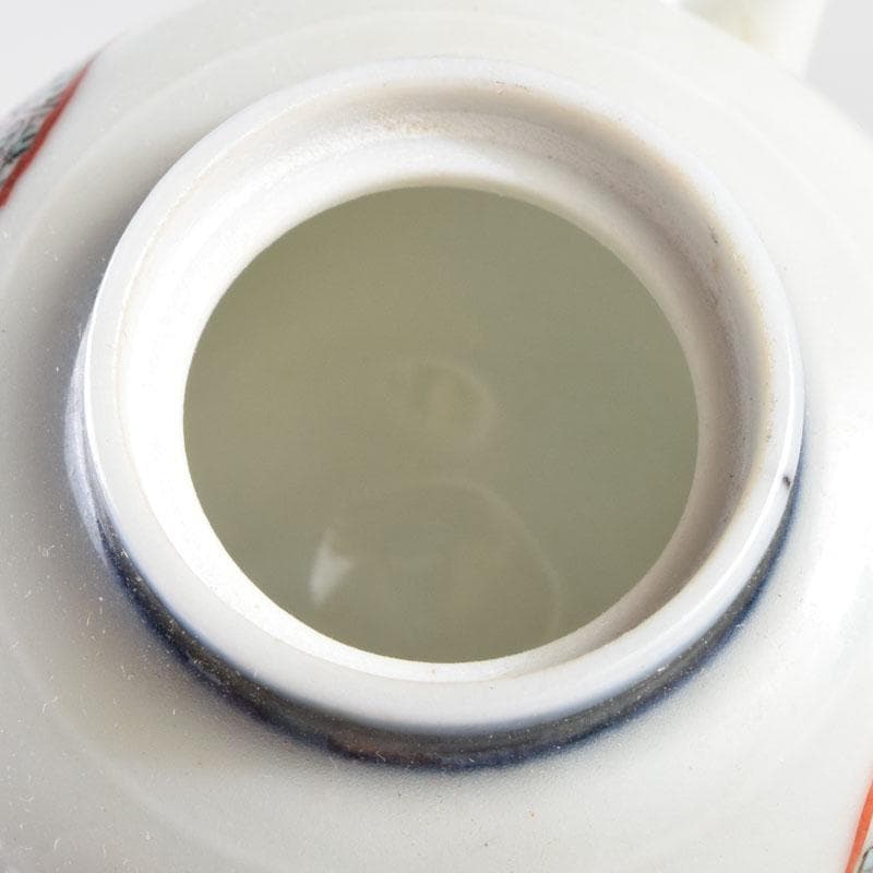 平安　丹祐造　色絵　山水人物文　水滴　共箱　V　8798