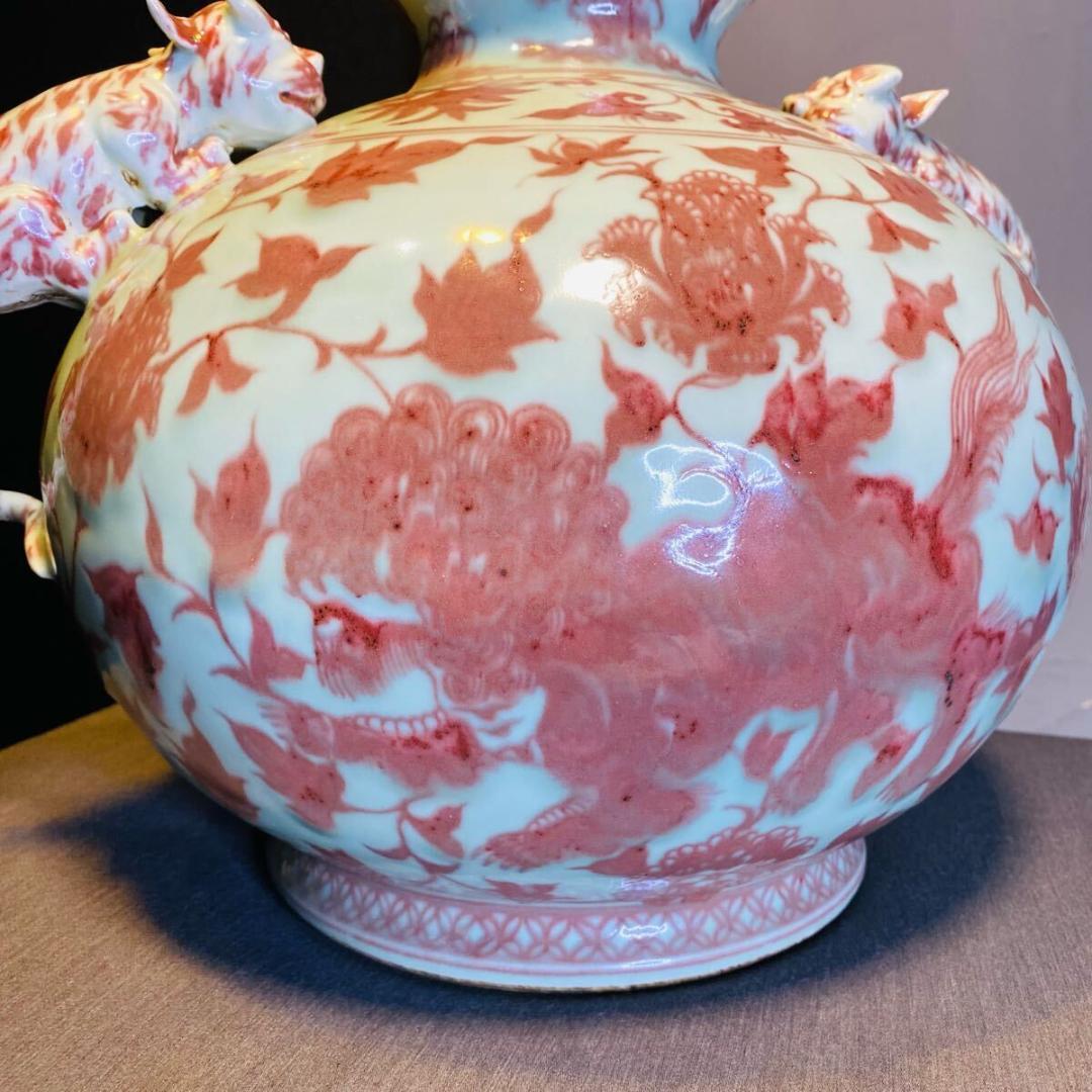 Q1060 壺　花瓶　清朝時代　年代物　中国　アンティーク　 花器 花入 古美術