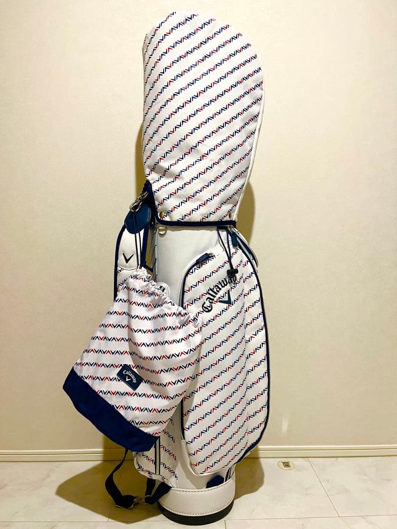 キャロウェイ　ゴルフバッグ　ホワイト　ネイビー
