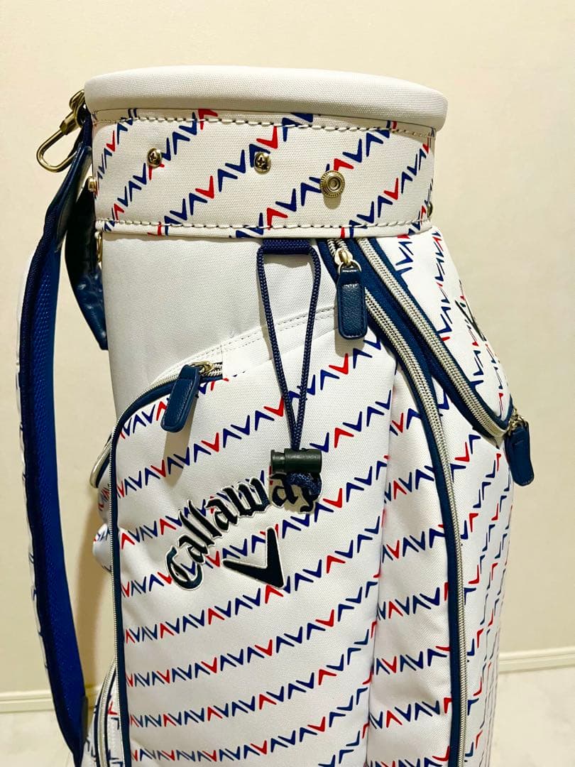 キャロウェイ　ゴルフバッグ　ホワイト　ネイビー