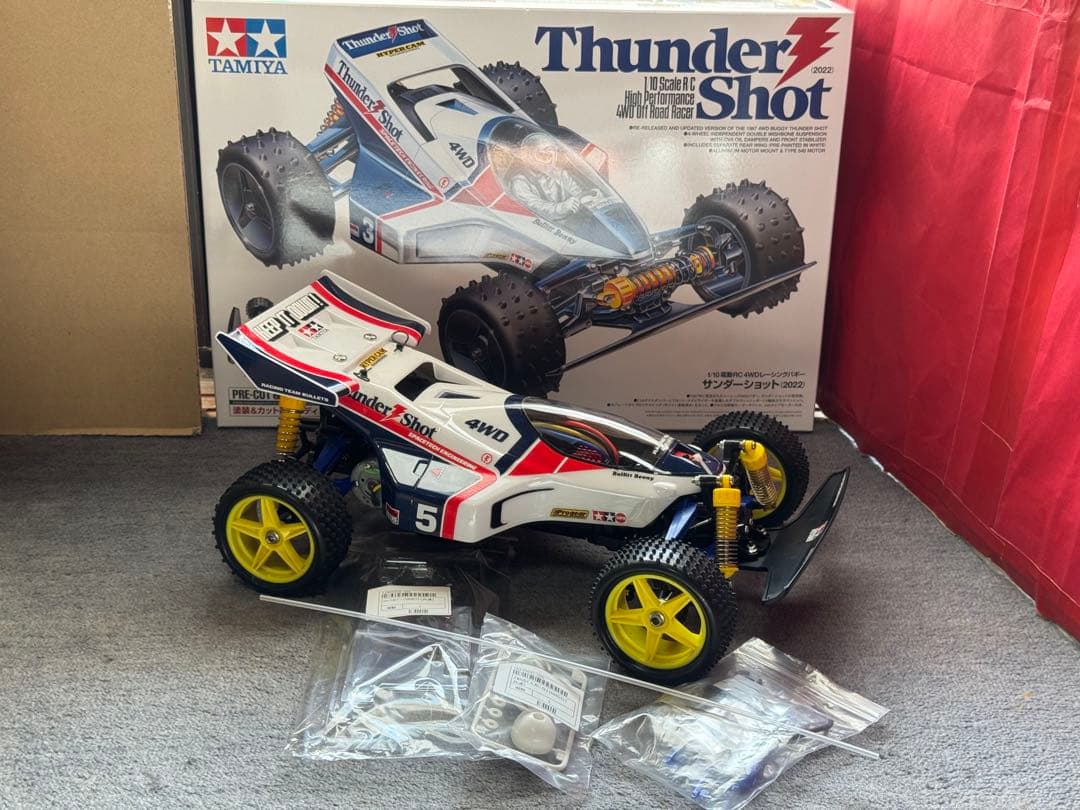 タミヤサンダーショットボディ搭載セイントドラゴン2021シャーシ、メカ・OP他付